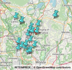 Mappa Via Carlo Alberto Dalla Chiesa, 20841 Carate Brianza MB, Italia (6.867)