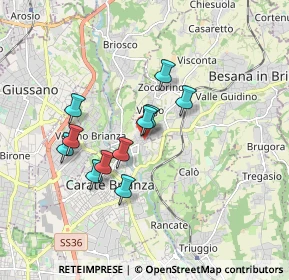 Mappa Via Carlo Alberto Dalla Chiesa, 20841 Carate Brianza MB, Italia (1.43545)