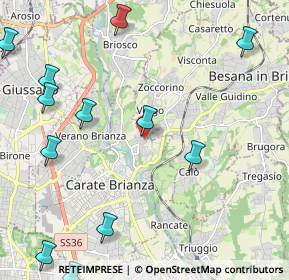 Mappa Via Carlo Alberto Dalla Chiesa, 20841 Carate Brianza MB, Italia (2.87083)