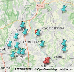 Mappa Via Carlo Alberto Dalla Chiesa, 20841 Carate Brianza MB, Italia (5.09529)