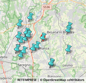 Mappa Via Carlo Alberto Dalla Chiesa, 20841 Carate Brianza MB, Italia (4.0445)