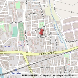 Mappa Via cervino 29, 24068 Seriate, Bergamo (Lombardia)
