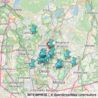 Mappa Via Vittorio Emanuele, 20843 Verano Brianza MB, Italia (6.005)