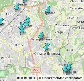 Mappa Vicolo Pretorio, 20843 Verano Brianza MB, Italia (2.84867)