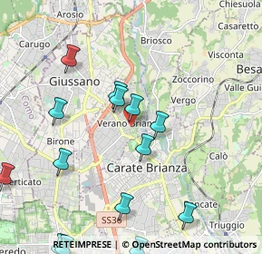 Mappa Vicolo Pretorio, 20843 Verano Brianza MB, Italia (2.455)