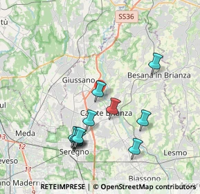 Mappa Via Vittorio Emanuele, 20843 Verano Brianza MB, Italia (3.83818)