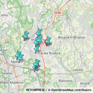 Mappa Via Vittorio Emanuele, 20843 Verano Brianza MB, Italia (3.59)
