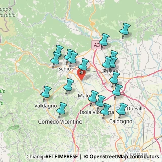 Mappa Viale Dell'Artigianato, 36030 San Vito di Leguzzano VI, Italia (6.98474)