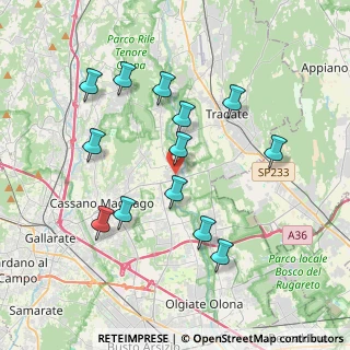 Mappa Via Vittorio Veneto, 21050 Cairate VA, Italia (3.71769)