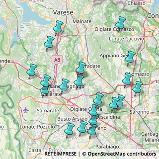 Mappa Via Vittorio Veneto, 21050 Cairate VA, Italia (9.3725)