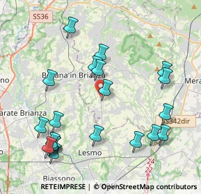 Mappa Via San Pietro angolo via Roma C.C Cascina Levada Esselunga, 23880 Casatenovo LC, Italia (4.561)