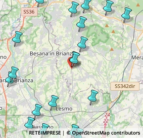 Mappa Via San Pietro angolo via Roma C.C Cascina Levada Esselunga, 23880 Casatenovo LC, Italia (5.8765)