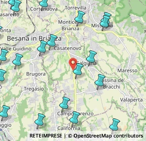 Mappa Via San Pietro angolo via Roma C.C Cascina Levada Esselunga, 23880 Casatenovo LC, Italia (2.985)