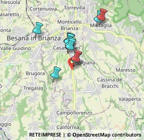 Mappa Via San Pietro angolo via Roma C.C Cascina Levada Esselunga, 23880 Casatenovo LC, Italia (1.36182)