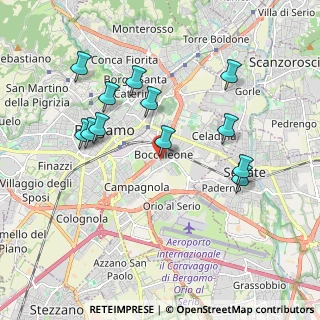 Mappa Via Pietro Isabello, 24125 Bergamo BG, Italia (1.89667)