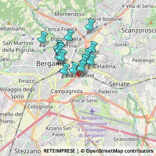Mappa Via Pietro Isabello, 24125 Bergamo BG, Italia (1.28333)