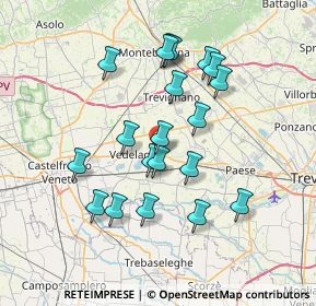 Mappa Via Fiume Fossalunga, 31050 Vedelago TV, Italia (6.6375)