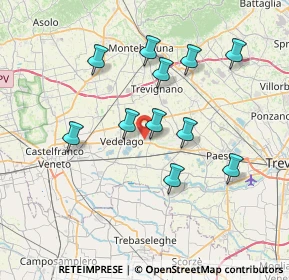 Mappa Via Fiume Fossalunga, 31050 Vedelago TV, Italia (6.70091)