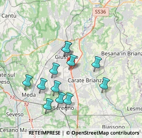 Mappa Via A. Furlanelli, 20050 Verano Brianza MB, Italia (3.3475)