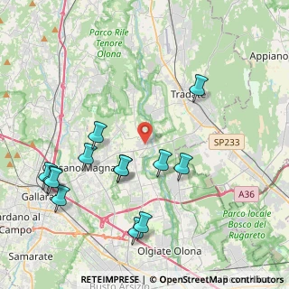 Mappa Vicolo Puccini, 21050 Cairate VA, Italia (4.58462)