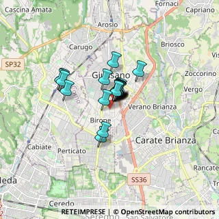 Mappa Via Amilcare Ponchielli, 20833 Giussano MB, Italia (0.94)