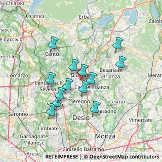 Mappa Via Amilcare Ponchielli, 20833 Giussano MB, Italia (6.13231)