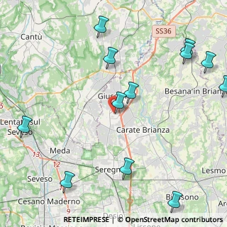 Mappa Via Amilcare Ponchielli, 20833 Giussano MB, Italia (5.61167)