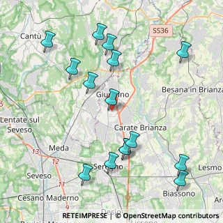 Mappa Via Amilcare Ponchielli, 20833 Giussano MB, Italia (4.63267)