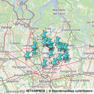Mappa Via Amilcare Ponchielli, 20833 Giussano MB, Italia (10.09167)