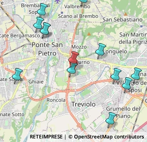 Mappa Via Padre P. Sala, 24035 Curno BG, Italia (2.40154)
