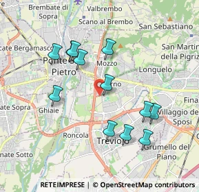 Mappa Via Padre P. Sala, 24035 Curno BG, Italia (1.78583)
