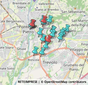 Mappa Via Padre P. Sala, 24035 Curno BG, Italia (1.23)