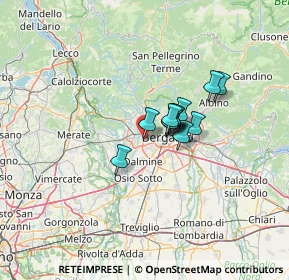 Mappa Via Padre P. Sala, 24035 Curno BG, Italia (7.6375)