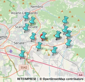 Mappa Via Colombo Cristoforo, 24061 Albano Sant'Alessandro BG, Italia (3.37857)