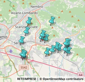 Mappa Via Colombo Cristoforo, 24061 Albano Sant'Alessandro BG, Italia (3.42833)