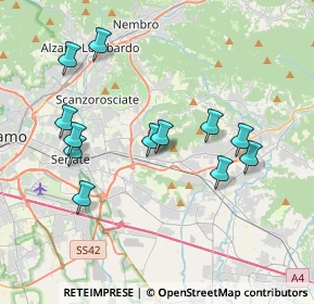 Mappa Via C.Colombo, 24061 Albano Sant'Alessandro BG, Italia (3.73167)
