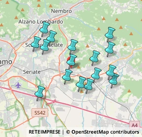 Mappa Via C.Colombo, 24061 Albano Sant'Alessandro BG, Italia (3.37938)