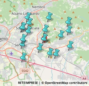 Mappa Via C.Colombo, 24061 Albano Sant'Alessandro BG, Italia (3.36947)