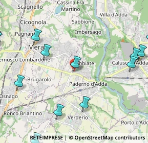 Mappa Via Enrico Fermi, 23899 Robbiate LC, Italia (2.89583)