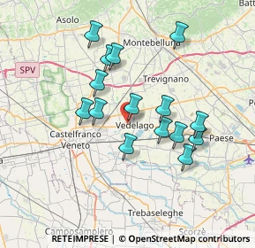 Mappa Via Montegrappa, 31050 Vedelago TV, Italia (6.308)