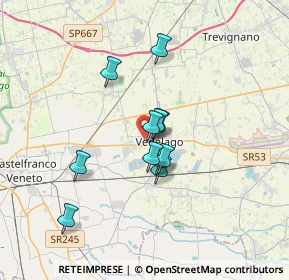 Mappa Via Montegrappa, 31050 Vedelago TV, Italia (2.55273)