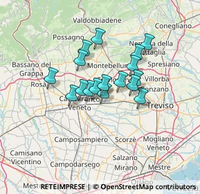 Mappa Via Montegrappa, 31050 Vedelago TV, Italia (9.44941)