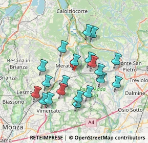 Mappa 23899 Robbiate LC, Italia (6.6625)