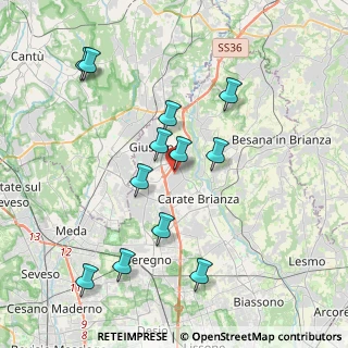 Mappa Via Galileo Galilei, 20843 Verano Brianza MB, Italia (3.93667)