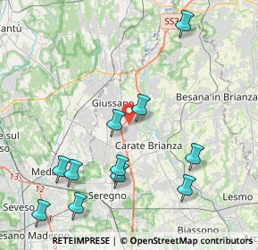 Mappa Via Galileo Galilei, 20843 Verano Brianza MB, Italia (4.66909)