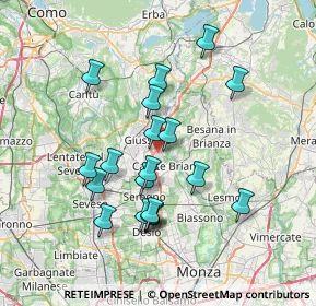 Mappa Via Galileo Galilei, 20843 Verano Brianza MB, Italia (6.64421)