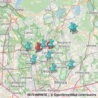 Mappa Via Galileo Galilei, 20843 Verano Brianza MB, Italia (6.32727)
