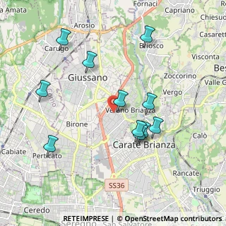 Mappa Via Galileo Galilei, 20843 Verano Brianza MB, Italia (1.91091)
