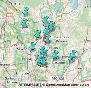 Mappa Via E. Fermi, 20050 Verano Brianza MB, Italia (6.36389)