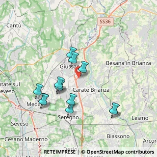 Mappa Via Enrico Fermi, 20843 Verano Brianza MB, Italia (3.63923)